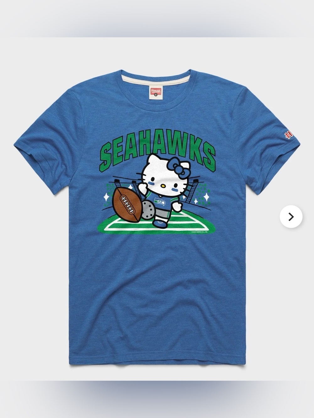 NWOT Hello Kitty x Seattle Seahawks Retro Kickoff Homage T-Shirt - Size Large